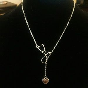 Stethoscope heart necklace