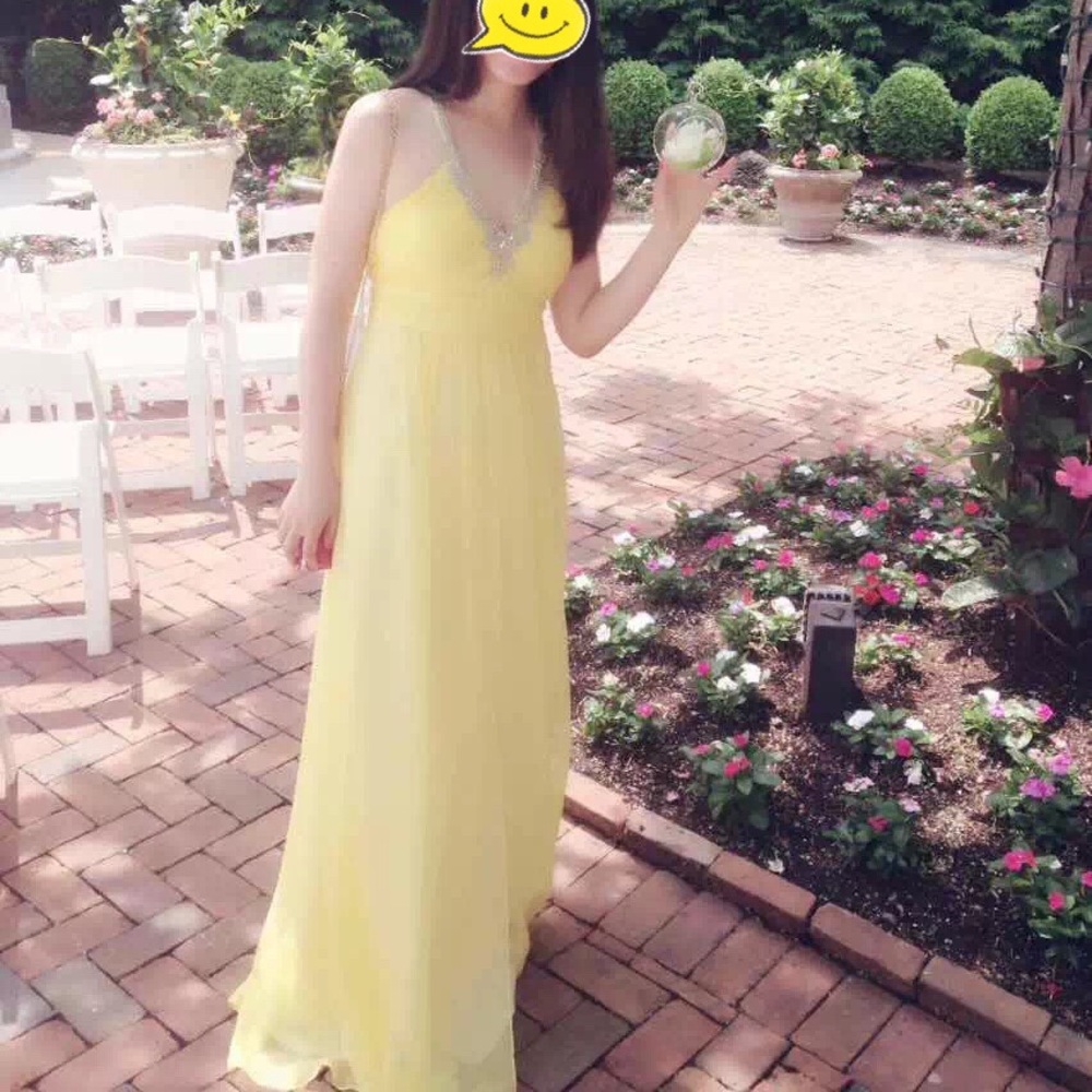 LAM by mignon yellow gown dress