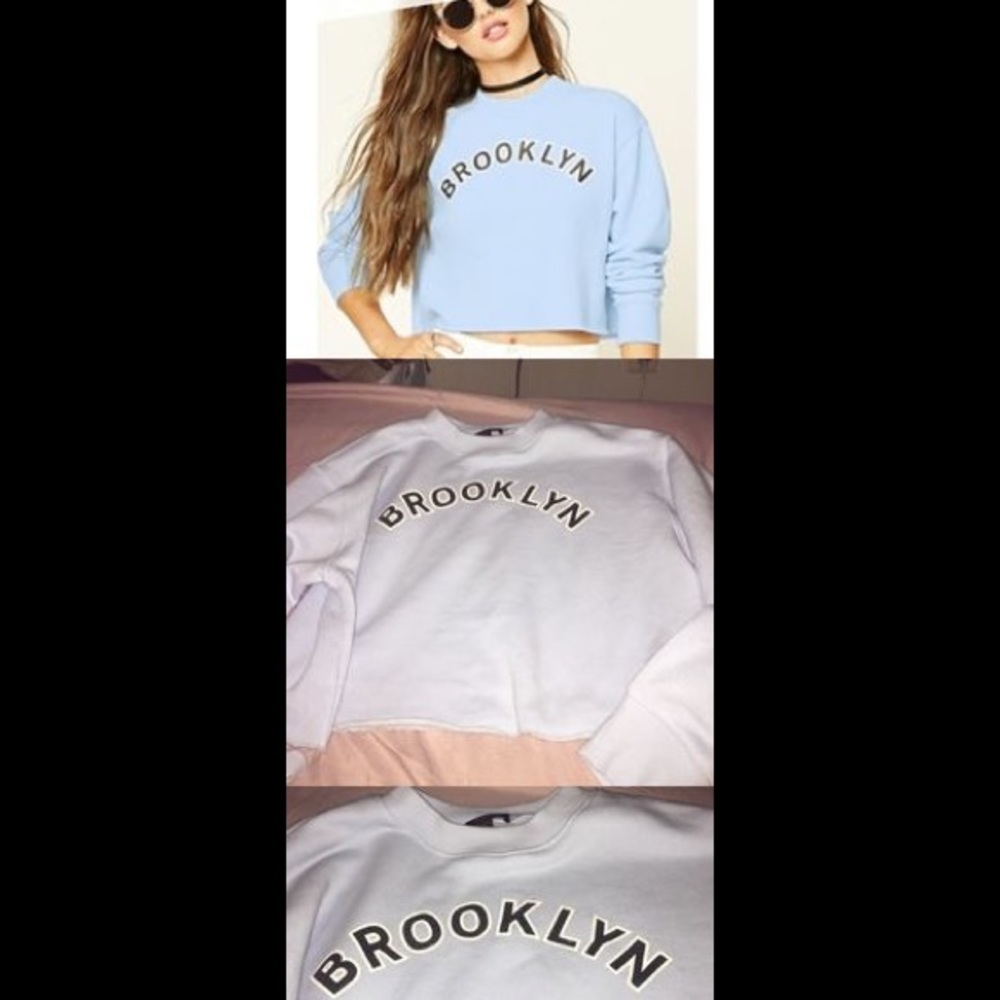 A forever 21 Brooklyn cropped sweatshirt