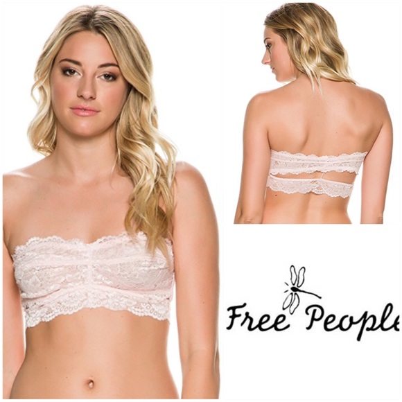 🆕New Free People Preach Blush Bandeau Lace - Picture 2 of 7