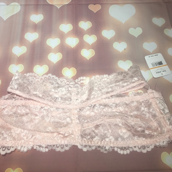 🆕New Free People Preach Blush Bandeau Lace - Picture 6 of 7