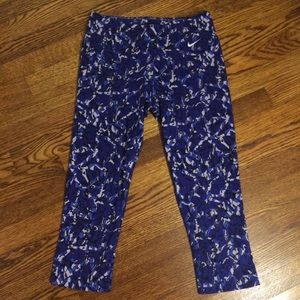 Nike DRI-FIT capri leggings (blue, black, grey)
