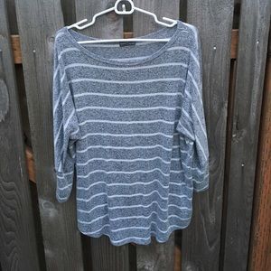 Market & Spruce grey white stripe dolman top XL