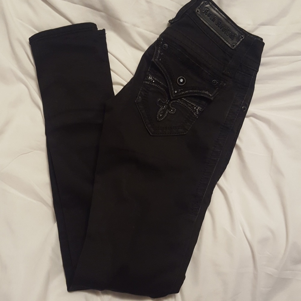 Black rock of revival jeans