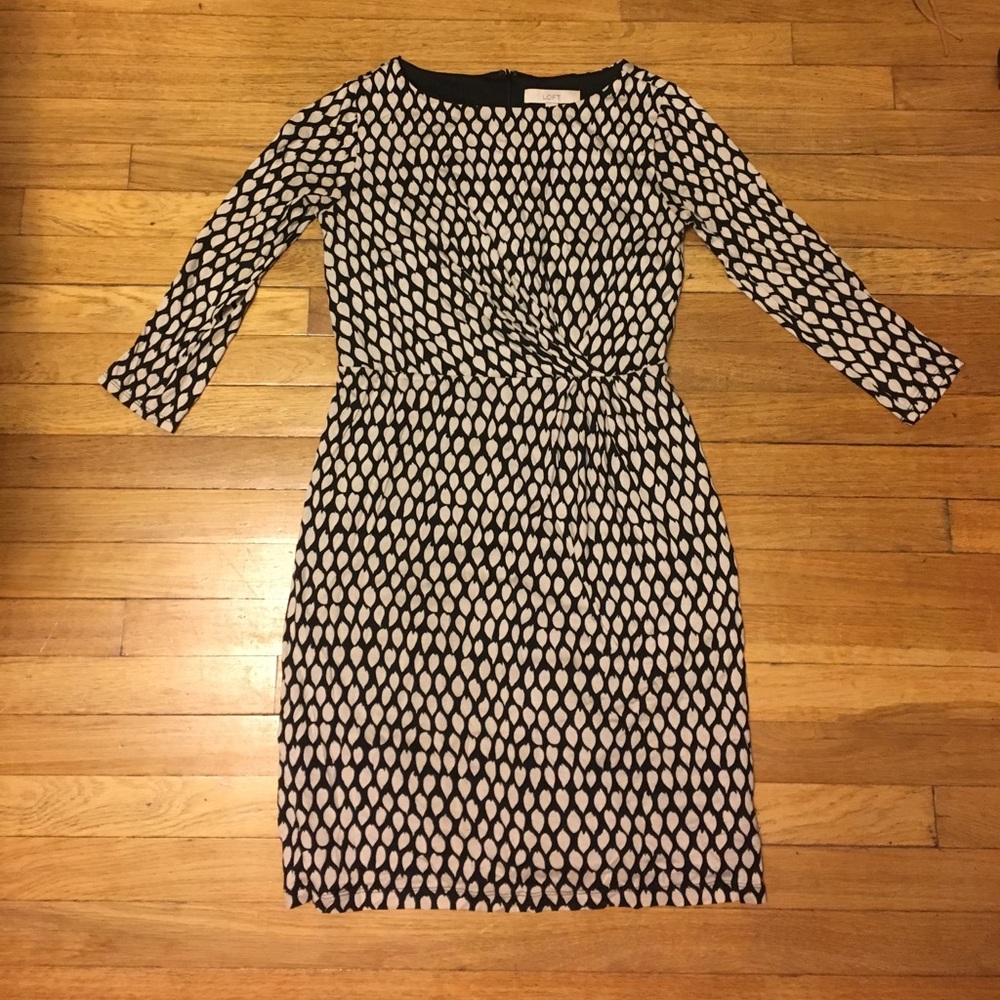 LOFT Long Sleeve lined dress