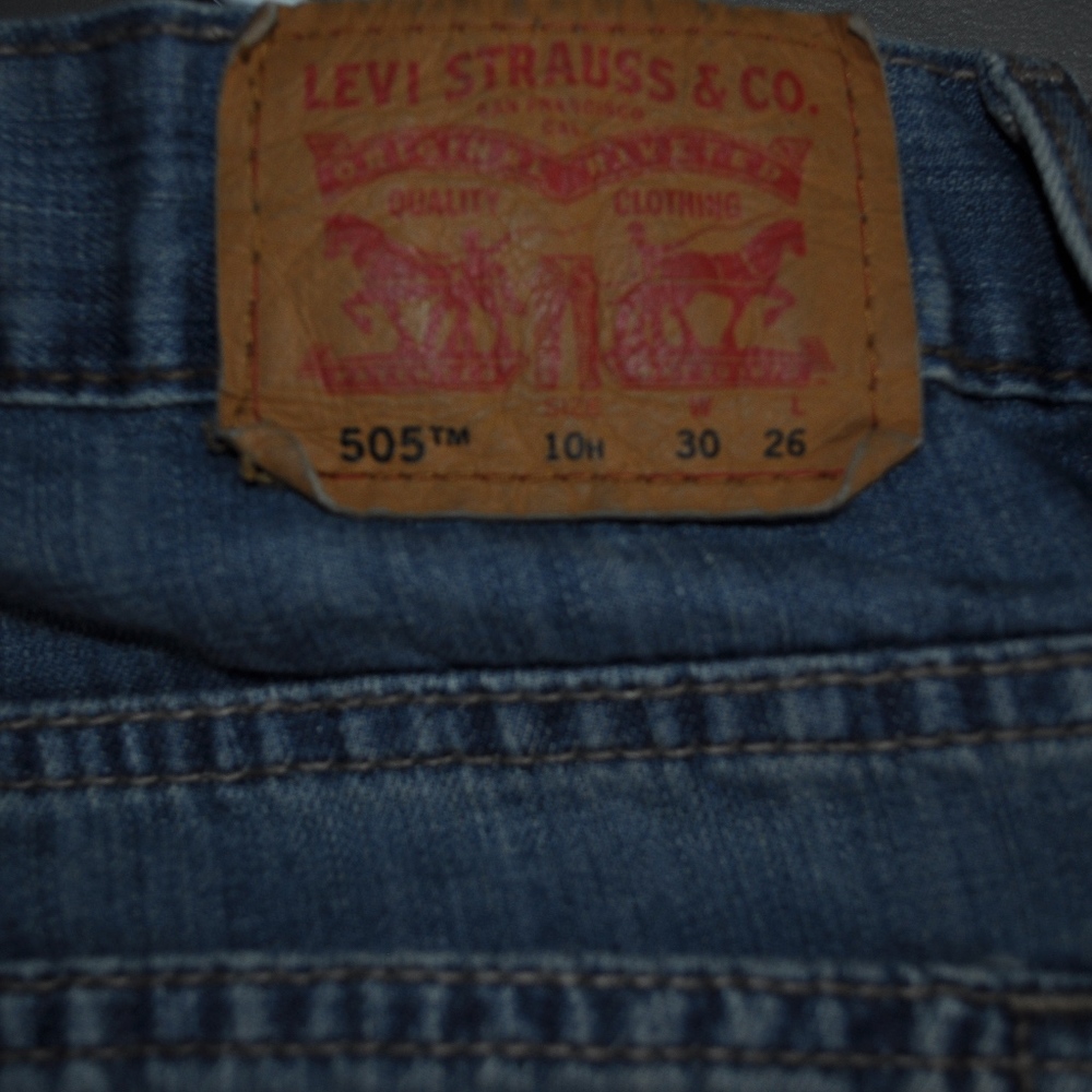 Boys Levis 505 Straight Leg Jeans 10 Husky