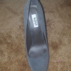 KDNY Grey Suede Pump