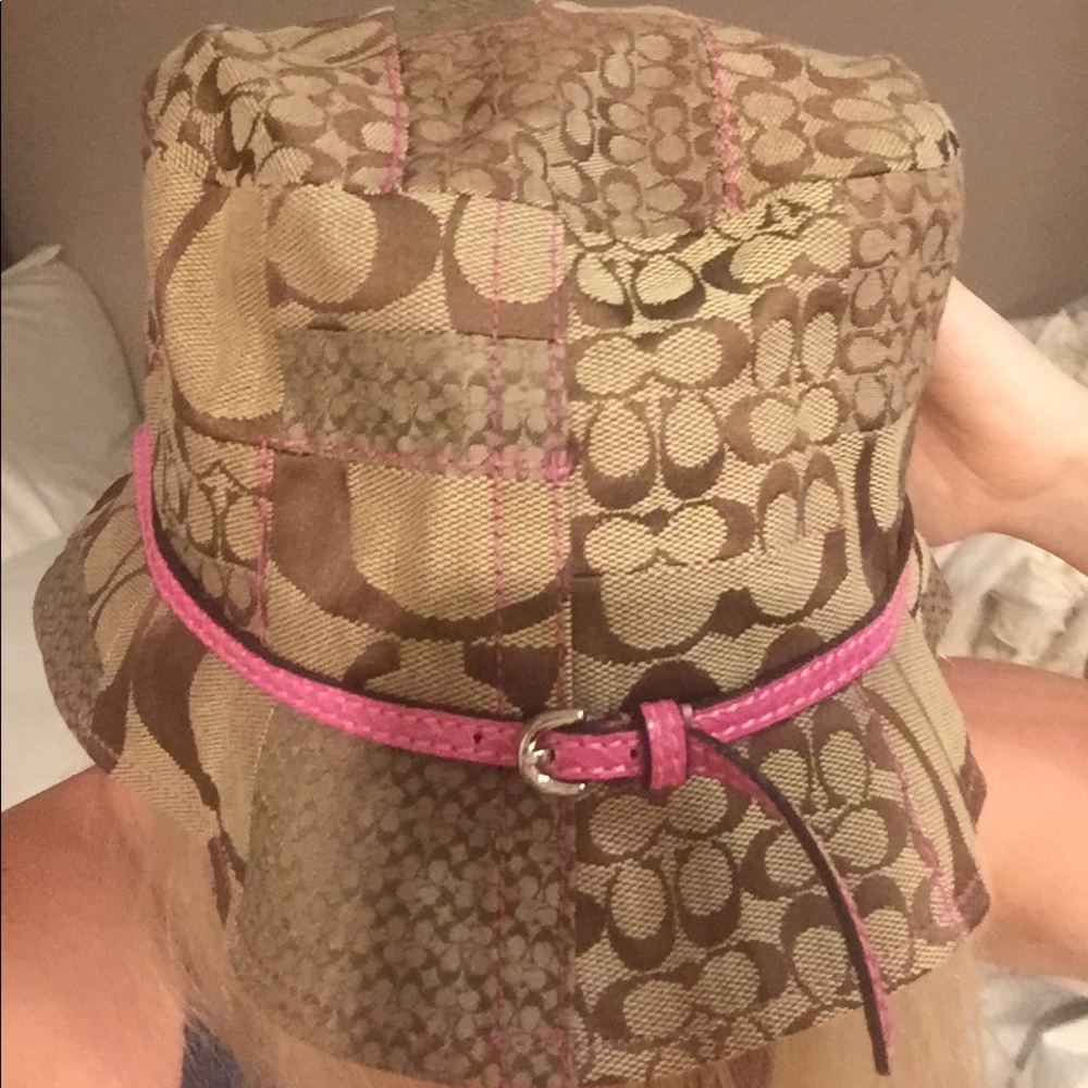 Authentic Coach Hat with Pink Detail