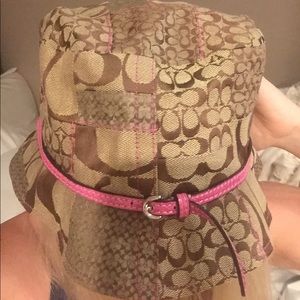 Authentic Coach Hat with Pink Detail