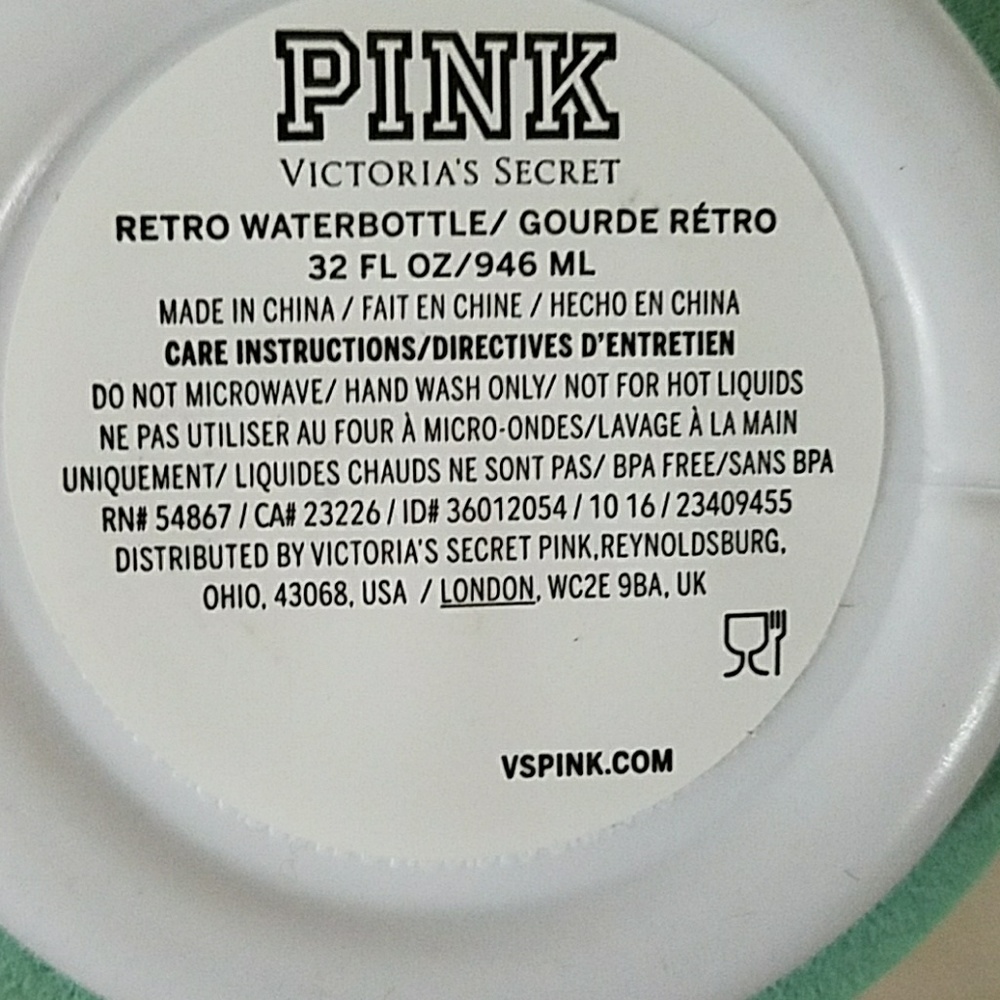 PINK VICTORIA'S SECRET RETRO WATERBOTTLE - Picture 3 of 4