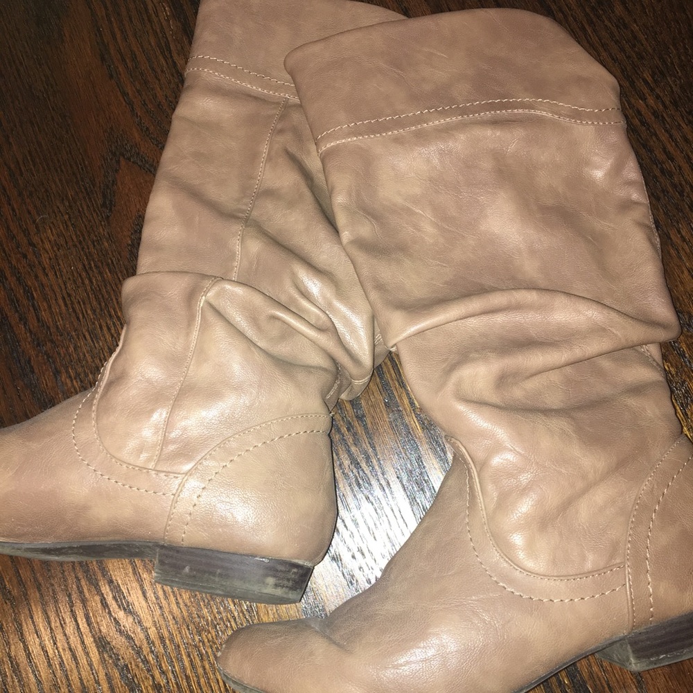 Women's Slouch Mid-Calf Boots, Size 7.5