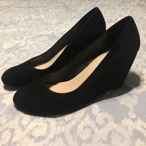 Cole Haan Black Suede Wedges
