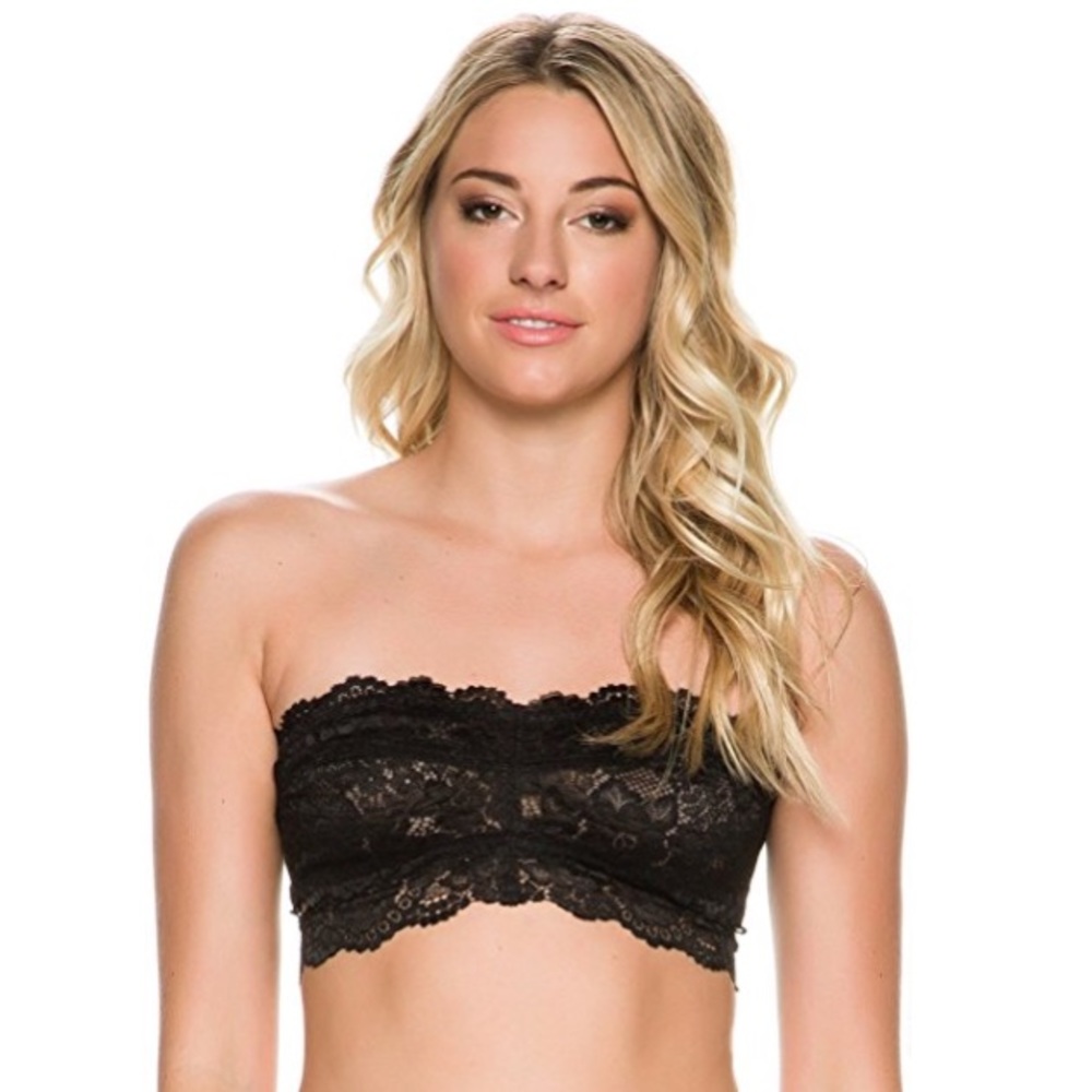 🆕New Free People Black  Bandeau Lace - Picture 3 of 8