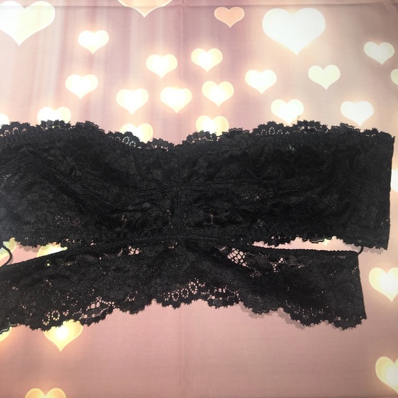 🆕New Free People Black  Bandeau Lace - Picture 5 of 8
