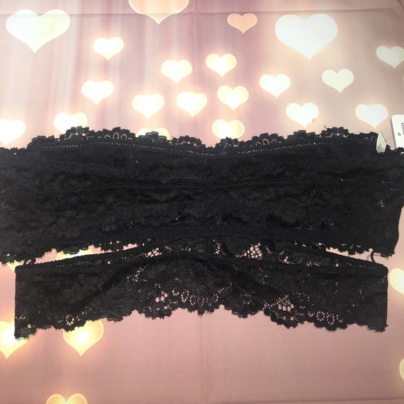 🆕New Free People Black  Bandeau Lace - Picture 6 of 8