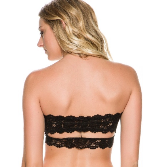 🆕New Free People Black  Bandeau Lace - Picture 4 of 8
