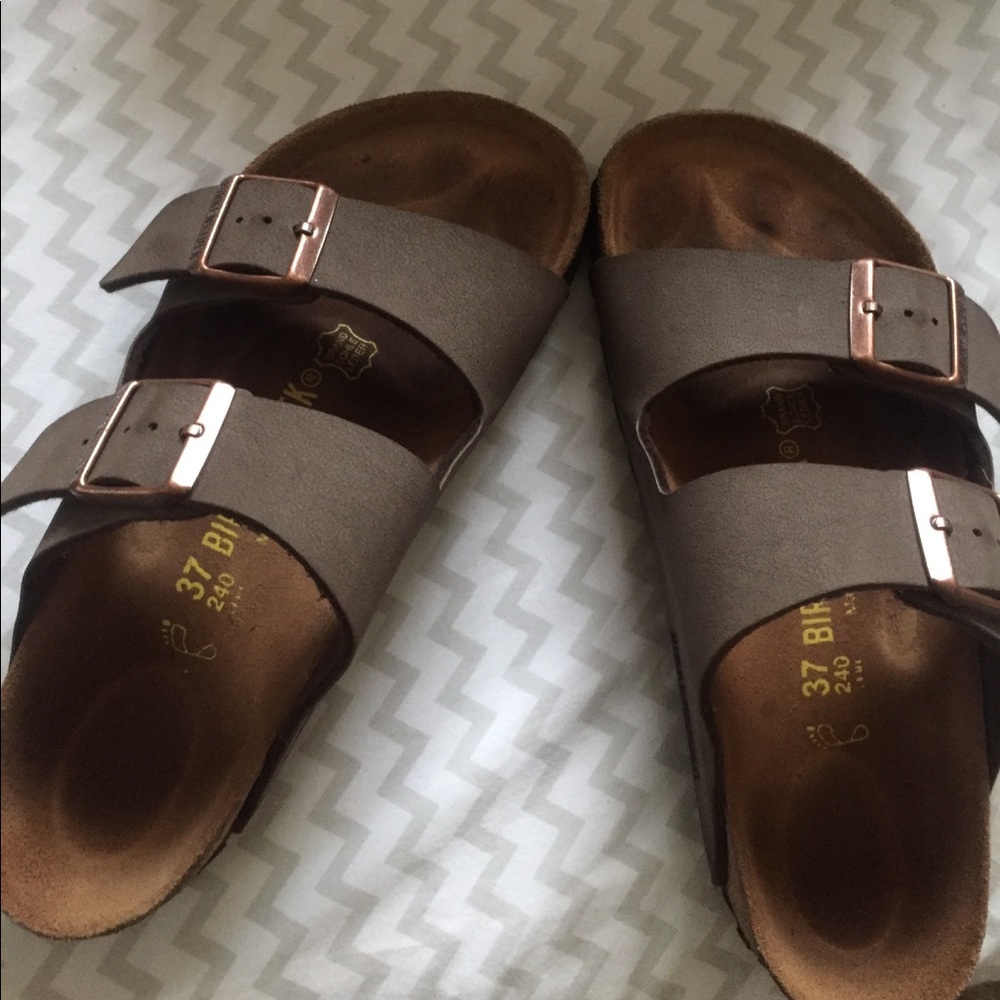 Lightly worn Birkenstock Arizonas