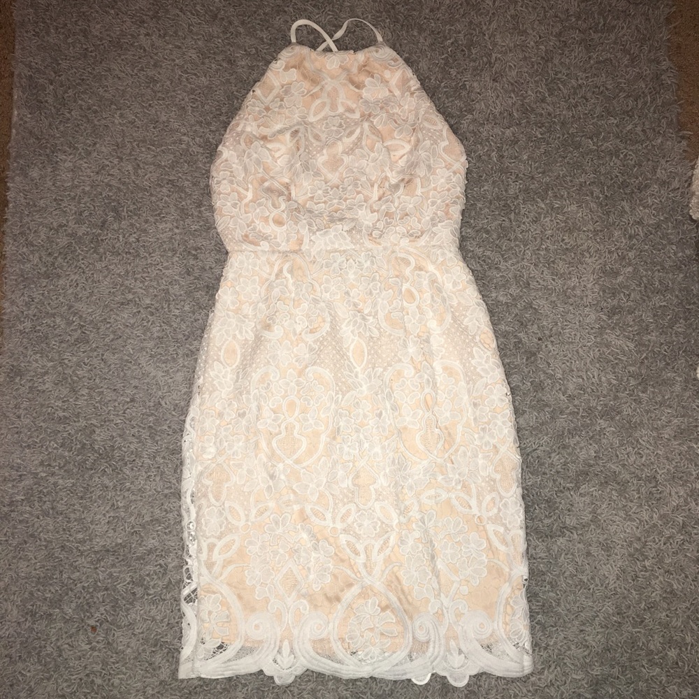 Forever 21 - Strappy Lace Ivory and Nude Dress