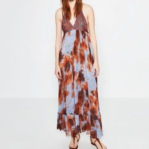 Zara Tie-Die Maxi Dress