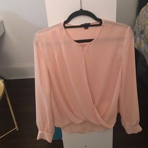 Wrap front Ann taylor silk blouse