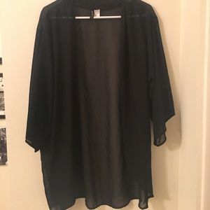 Sheer black cover up