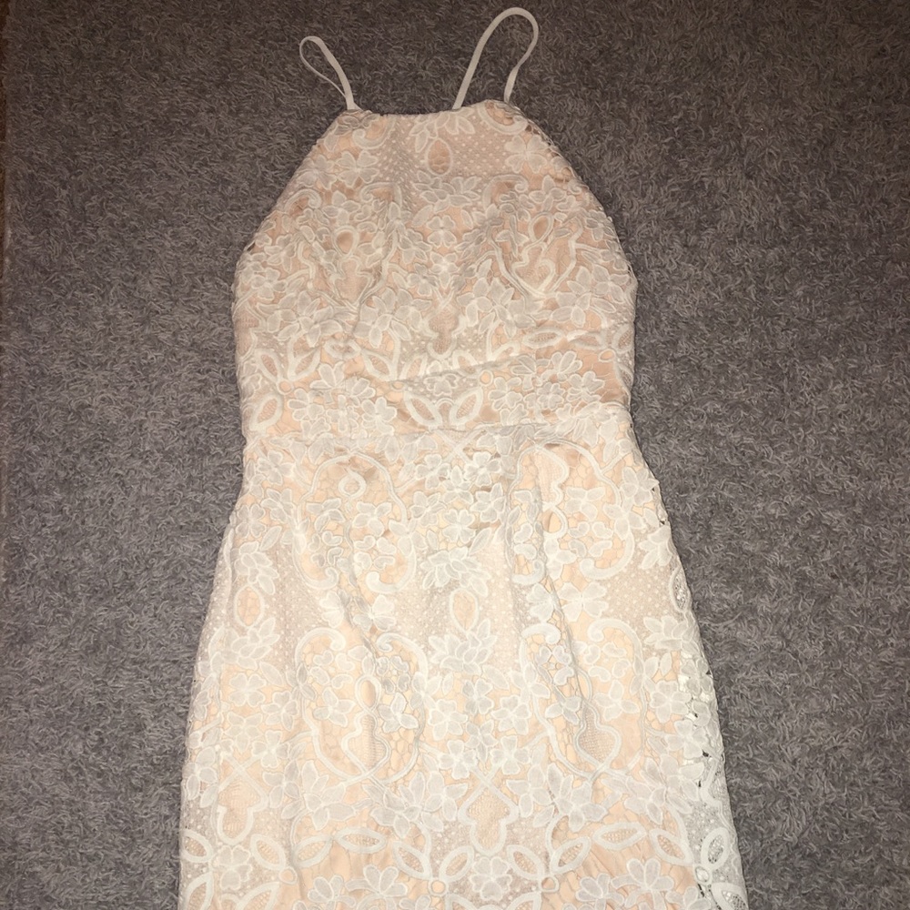 Forever 21 - Strappy Lace Ivory and Nude Dress