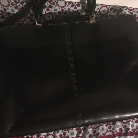 Chiarugi Black Double Handle Leather Briefcase - Picture 5 of 8