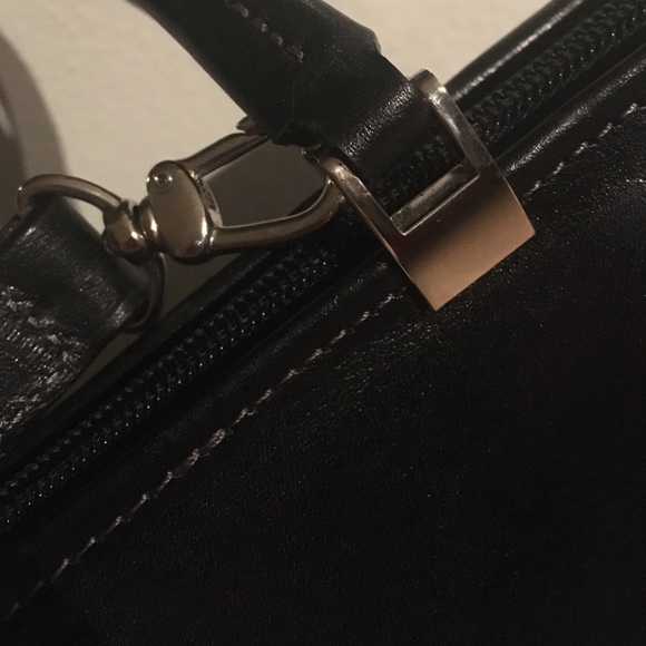 Chiarugi Black Double Handle Leather Briefcase - Picture 6 of 8