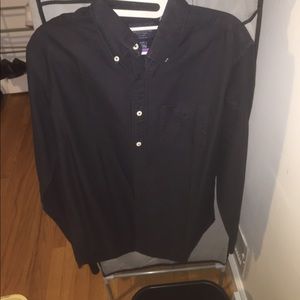 American Eagle Black Button Down