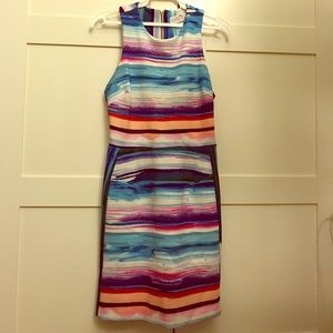 Amanda Uprichard Scuba Stripe Knit Dress