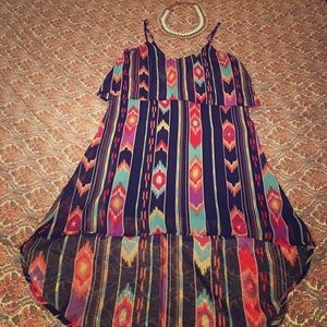 Colorful High-Low Dress