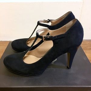 Franco Sarto Neven Blue Suede Heels