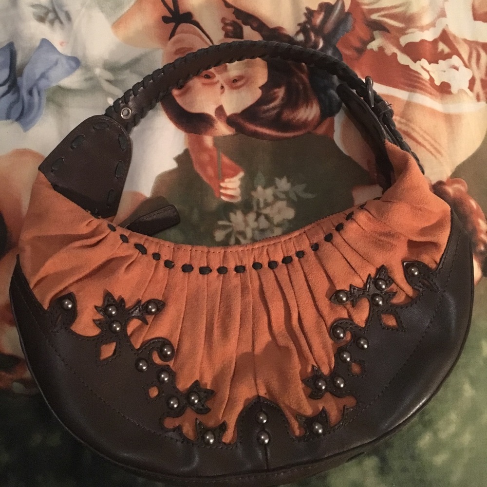 Cute Vintage Leather Studded BCBGirls Purse