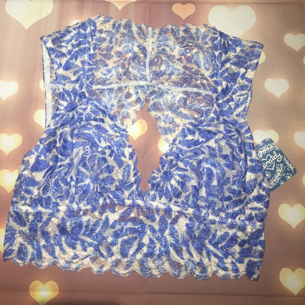 🆕FREE PEOPLE Womens Lace Floral Print Bralette - Picture 4 of 6