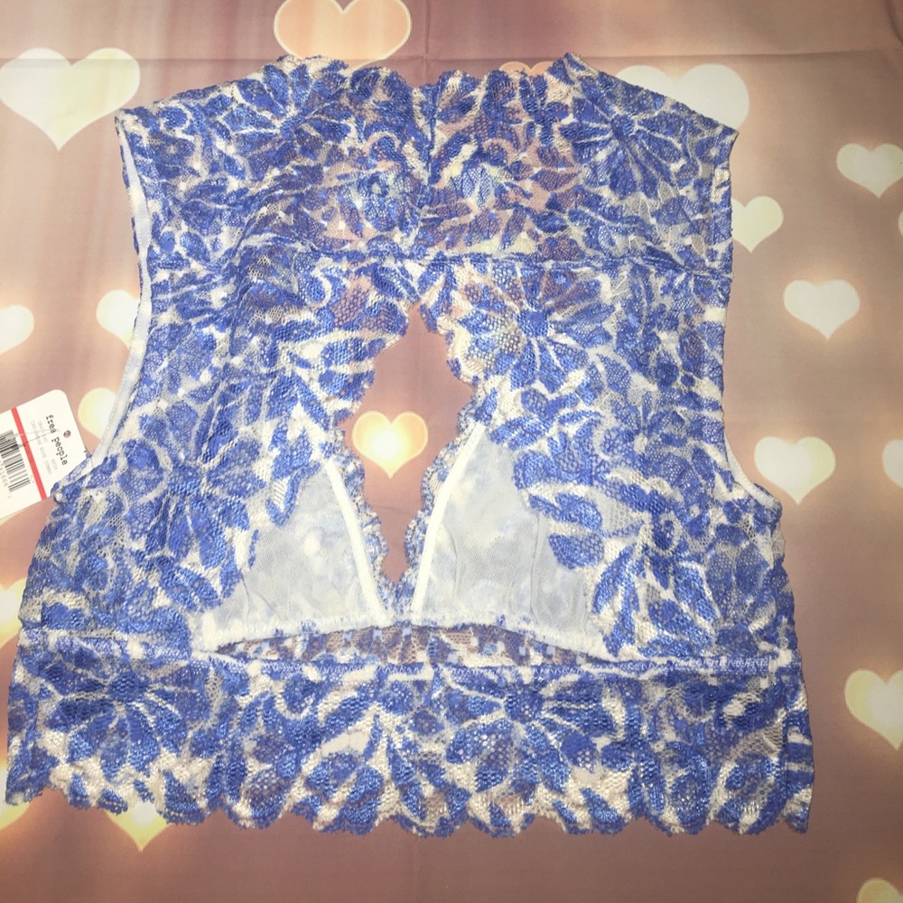 🆕FREE PEOPLE Womens Lace Floral Print Bralette - Picture 5 of 6
