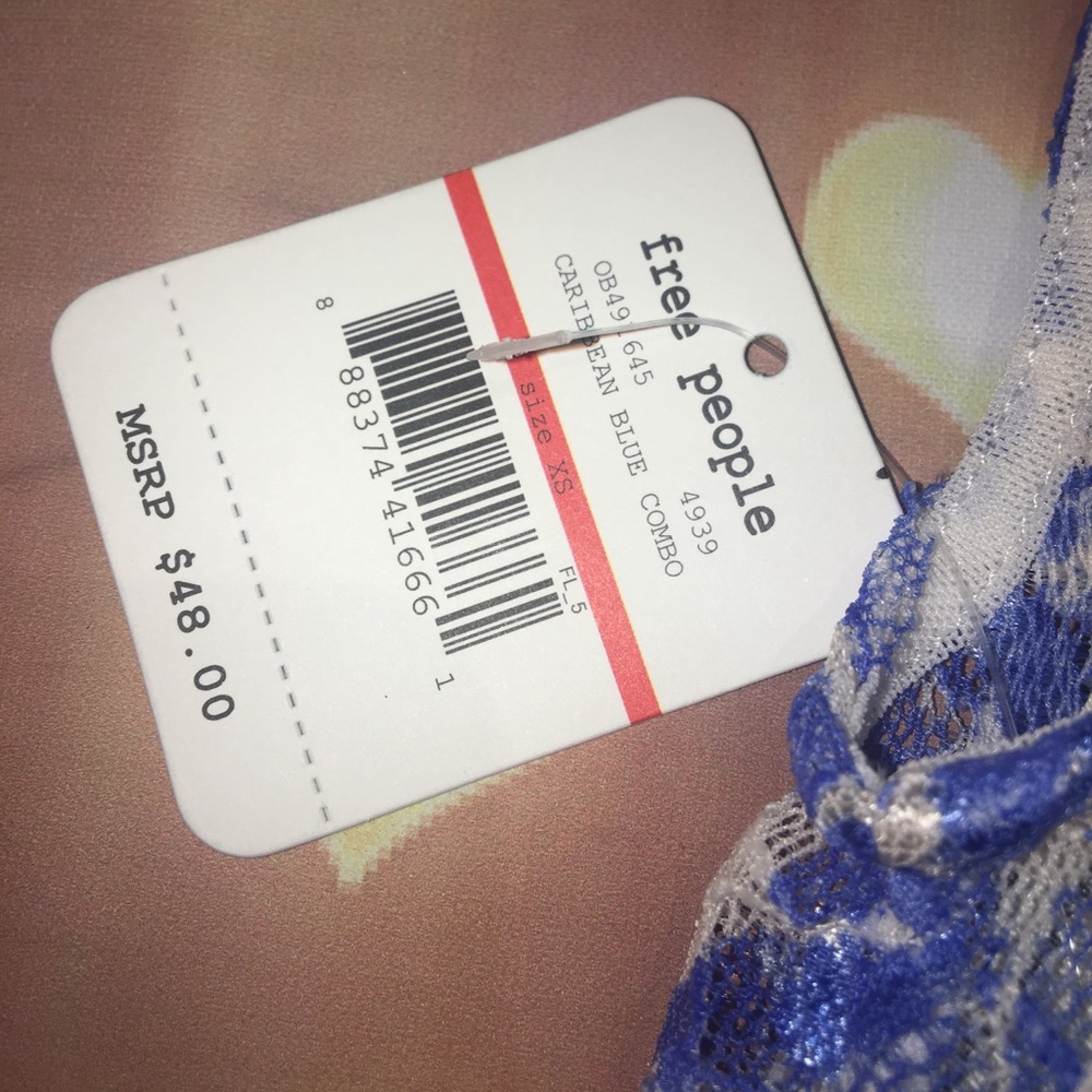 🆕FREE PEOPLE Womens Lace Floral Print Bralette - Picture 6 of 6