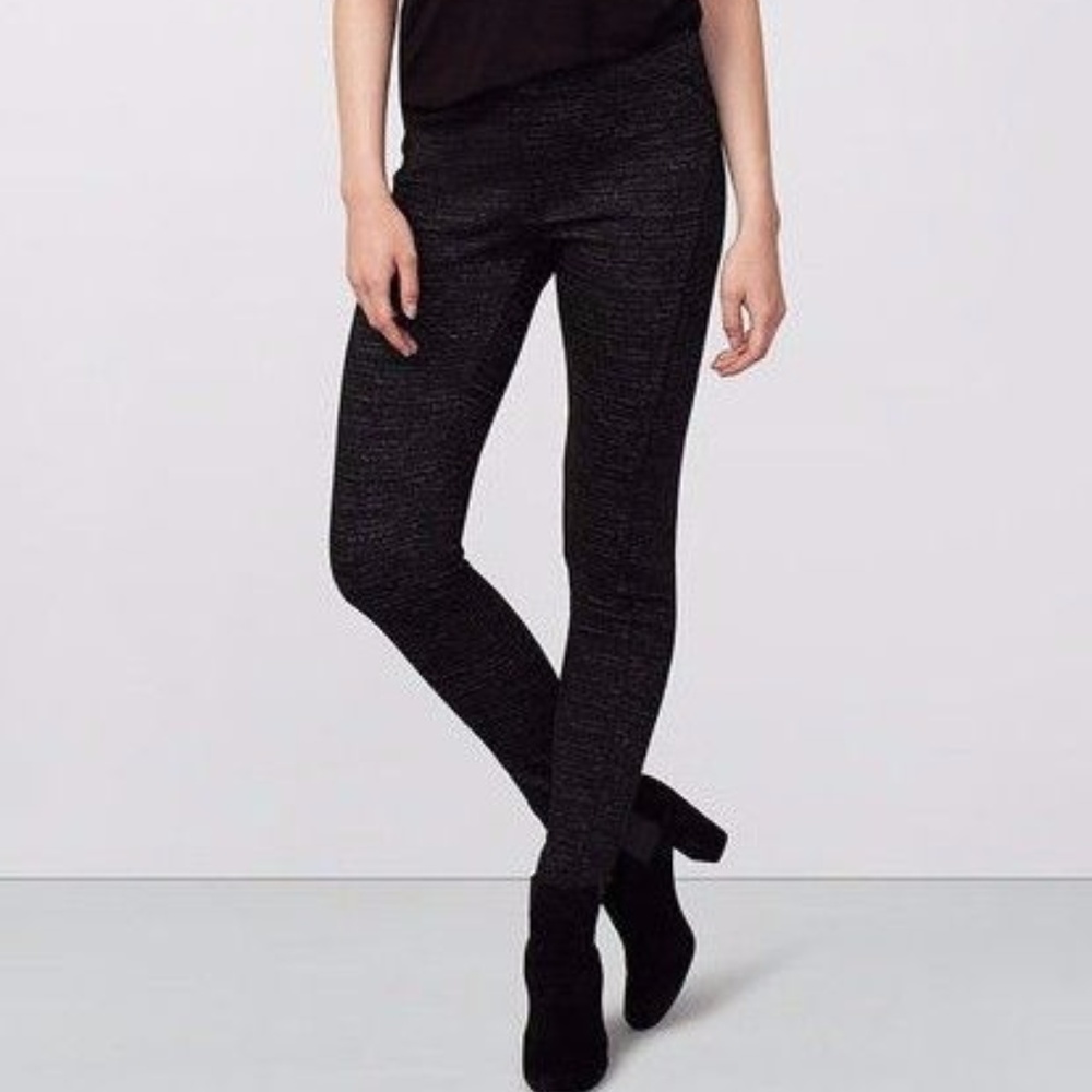 Rachel Roy Seamed Leggings Black Combo Work XL