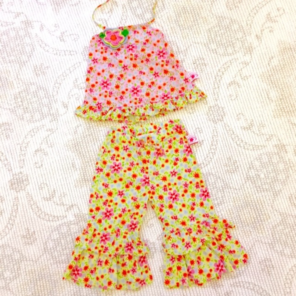 Infant girl 2pc boho trendy Ruffles! Halter top 18
