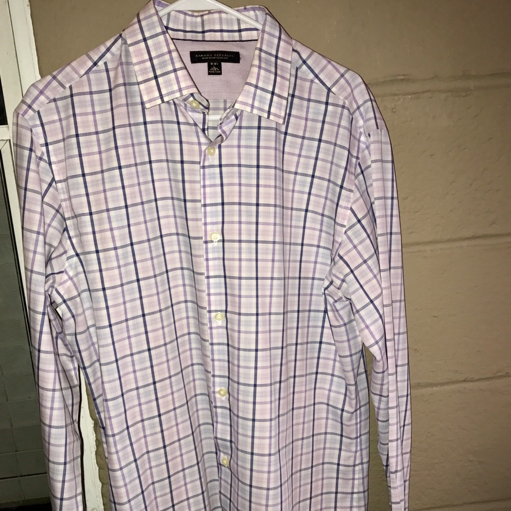Banana Republic Men's L Slim Fit no Iron button up