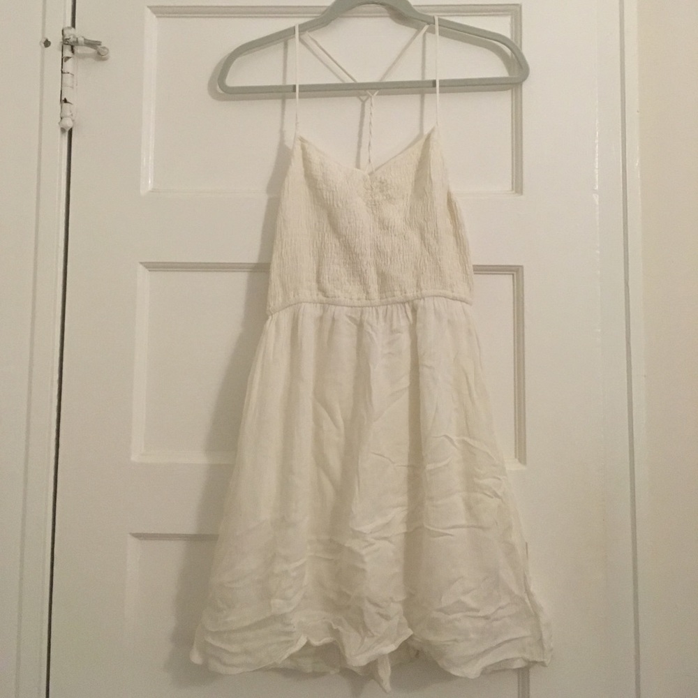 Ribbed white dress