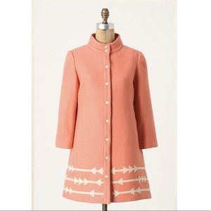 Anthropologie Lauren Moffet eastward pink coat