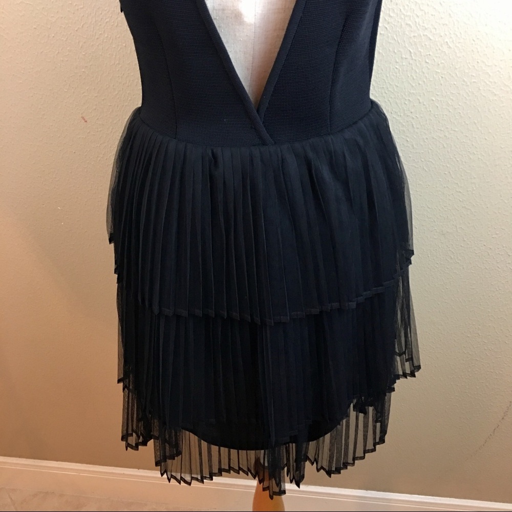 🍍🍍LAST ONE! Open Back Pleat Tulle Cocktail Dress - Picture 3 of 8