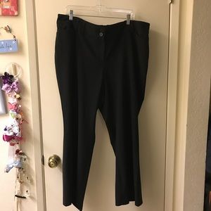 Lane Bryant 20 petite black lined slacks