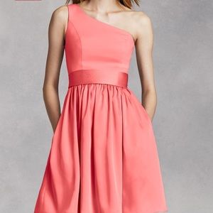 Vera wang bridesmaid dress coral