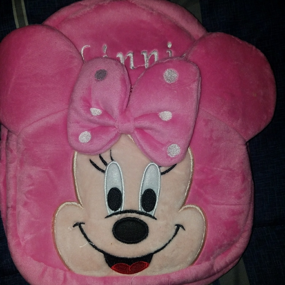 Mini mouse plush backpack