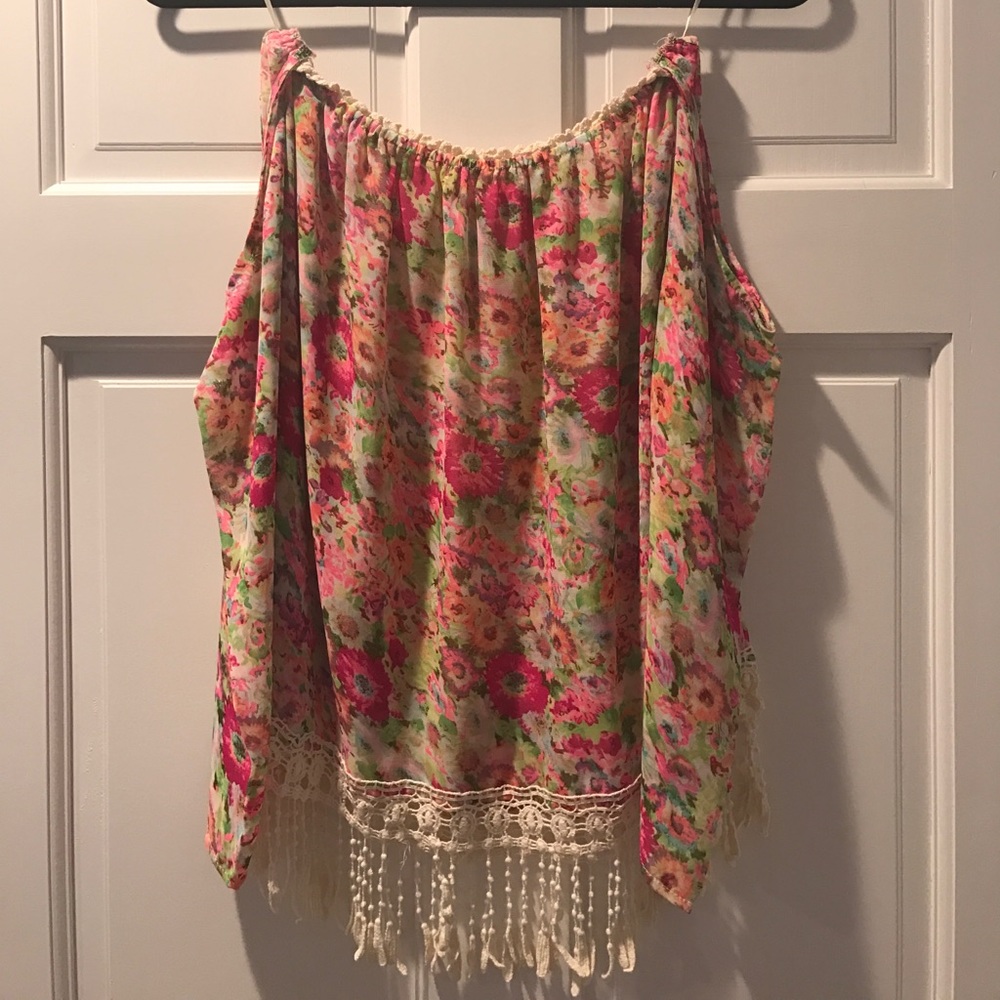 Floral off the shoulder