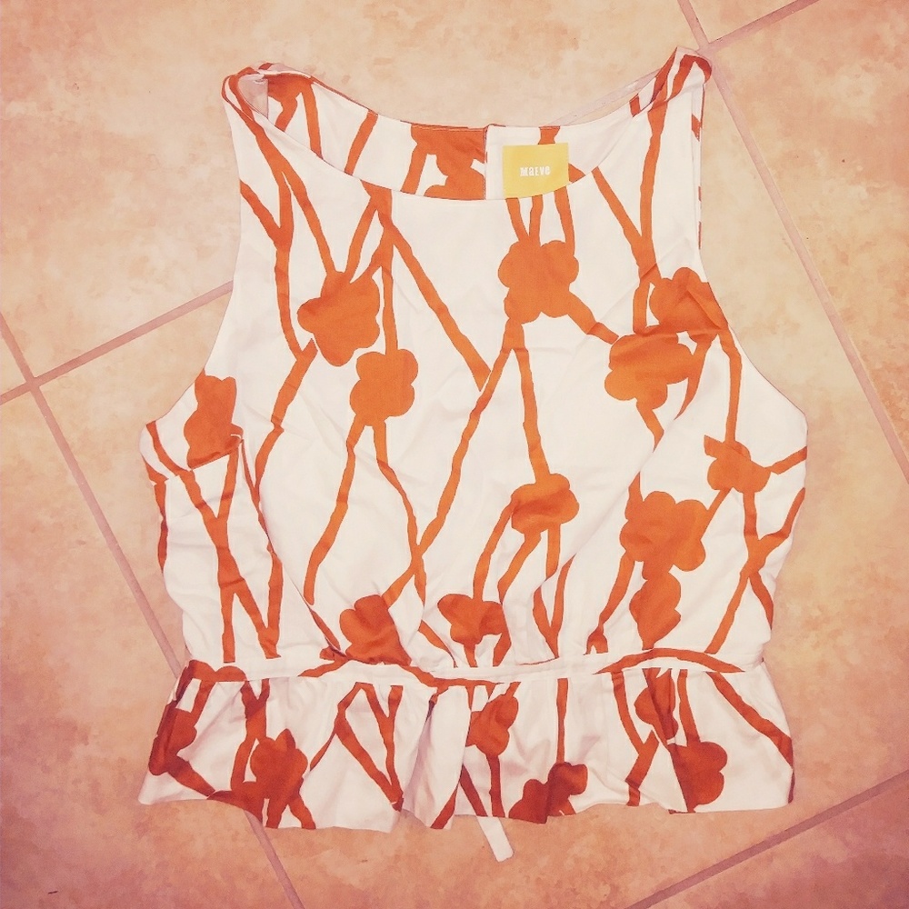 Anthropolgie MAEVE Flirty Summer Open Back Top