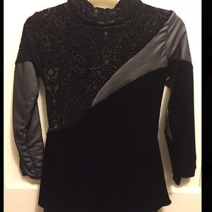 Black Velvet Figure skating dress