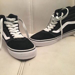 Black and white Vans