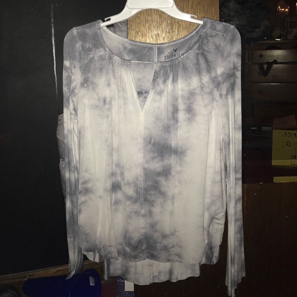 Tie Dye American Eagle Long Sleeve
